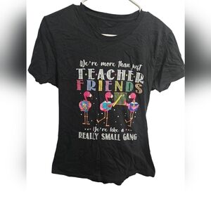 Women's Black Teacher Friends Tee